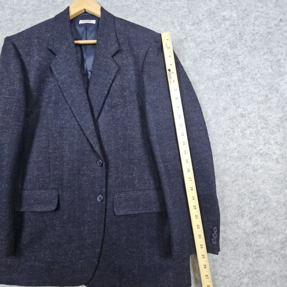 Gino Cappeli Designer Collection Men's Blazer‎ Size R42 Navy Blue Scratchy Wool
